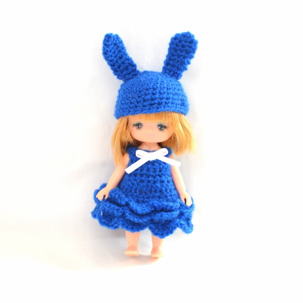 ミキちゃんマキちゃんサイズの編みドレスをお作りしました♪ : リカ