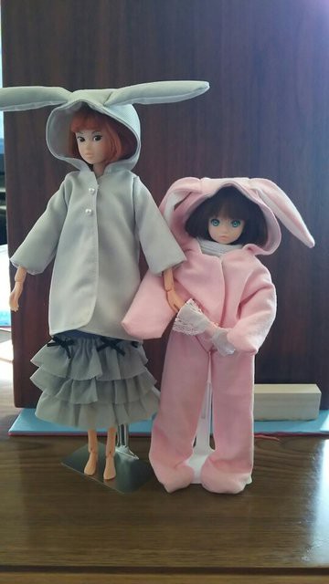 ハンドメイドミキちゃんマキちゃんウサギ着ぐるみ(白) - メルカリ