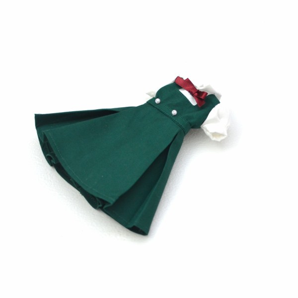 グリーンのボックスプリーツワンピース Pta活動 一応の終了 リカちゃん服ハンドメイド りんごぽんのおうち 札幌市