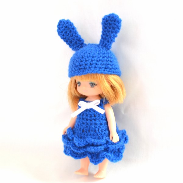 ミキちゃんマキちゃんサイズの編みドレスをお作りしました♪ : リカ