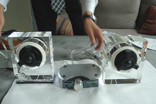 ODELIC × KENWOOD ガラススタンドスピーカー SP0001 2個 ケンウッド