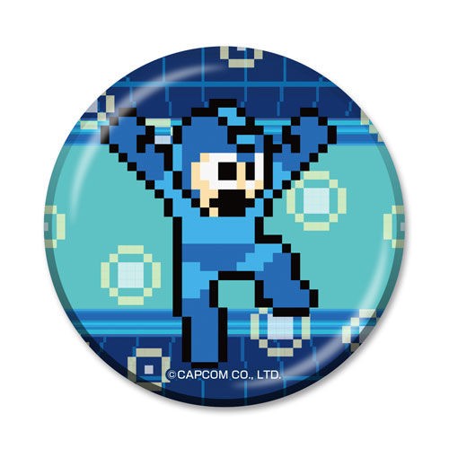ばばんと登場ロックマングッズ4種 缶バッジ＆ロックマン ドット