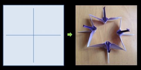 つなぎ折り鶴 一枚の紙から折り出す 安い 連鶴 の技