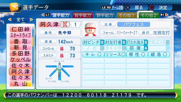 パワプロ16 パワナンバー 架空 Major 海堂阿久津 パワプロ16パワナンバーblog