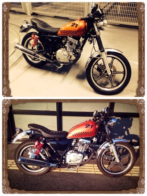 GN125-2F フロントフォークの突き出し : GN125-2Fとエトセトラ