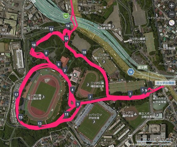 三ツ沢公園jog 21 1km そして今日は めざせ50代からサブ3 そしてその向こうへ