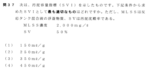 平成29 第43回 下水3種 過去問題 問31 40 げさん を目指せ