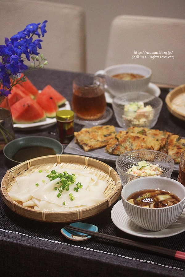 献立 肉ネギつけうどん 超幅広麺 新潟県民はすいかが大好き るぅのおいしいうちごはん Powered By ライブドアブログ