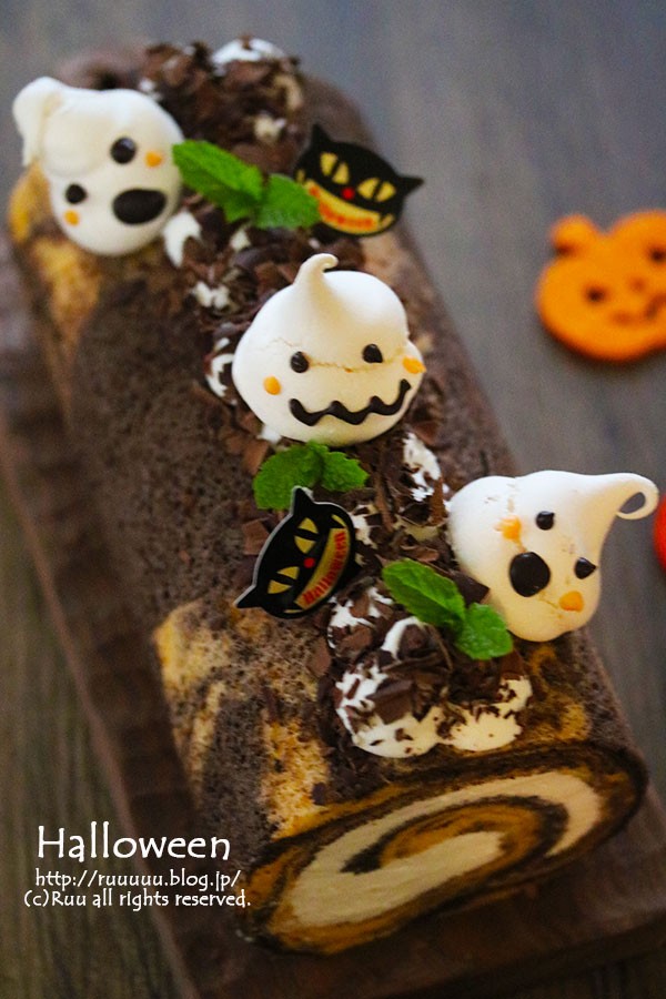 🍰🍰 | 👻ハロウィンスィーツ第4戦👻 🍫オバケ生チョコケーキ
