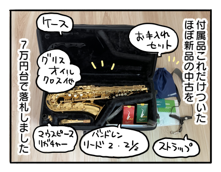 アルトサックス 11点セット E Saxophone ゴールドラッカー