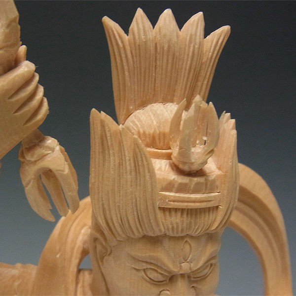 桧　蔵王権現　20ｃｍ #064 桧 蔵王権現 20cm #064