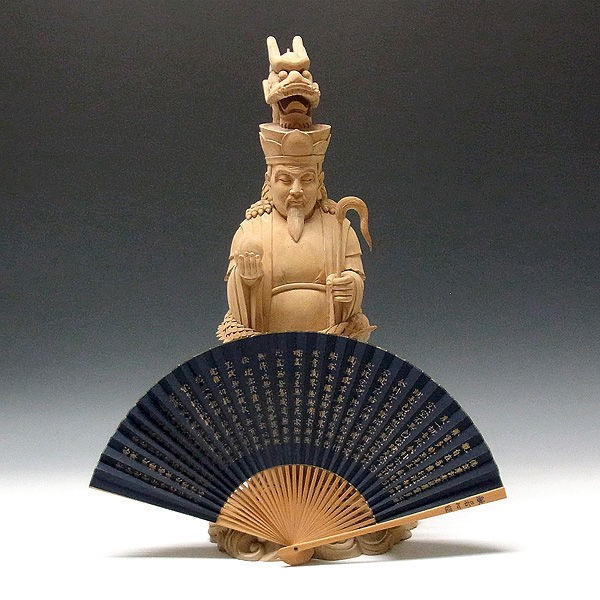 【セール中・新品】 八大龍王　総金箔仕上げ　総高さ約9.8cm　八王　八大竜王 楠/樟(クス) 竜王(八大竜王・龍王・八大龍王) 高さ：51cm （販売