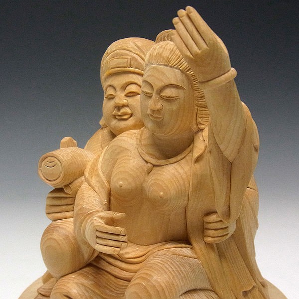 木彫仏像 七福神 高さ約25cm桧木 （受注生産） 木彫仏像 七福神・毘沙門天 高さ約25cm桧木 （受注生産） 木彫仏像