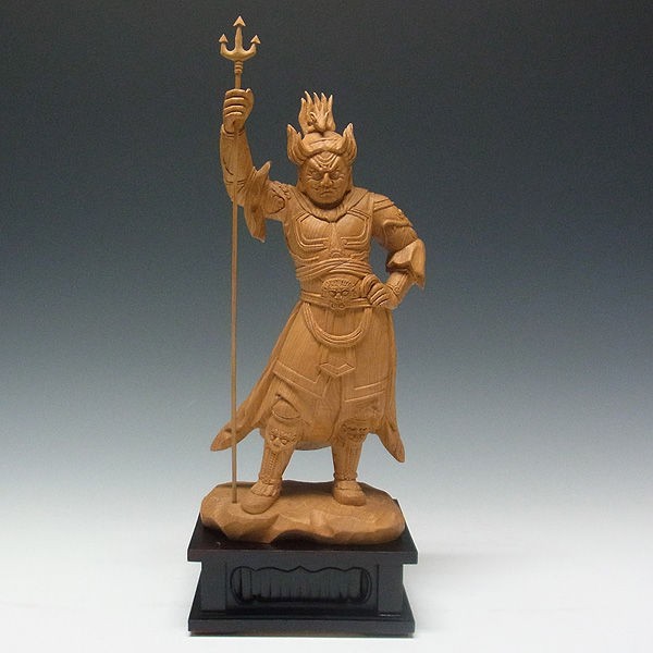 木曽桧/檜(きそひのき) 十二神将 未神 安に羅大将 あにら 37（持物含む