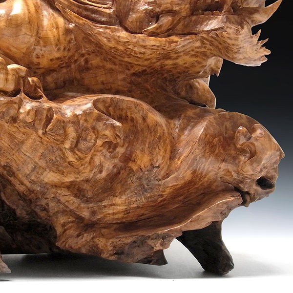 木彫　龍　楠木 Yahoo!オークション - 楠彫刻 龍と鳳凰 木彫 木工 美術 龍 竜 鳳凰