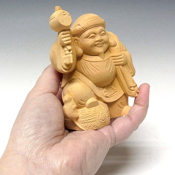 本黄楊木(ツゲ)恵比寿 大黒天 本黄楊木(ツゲ)恵比寿 大黒天