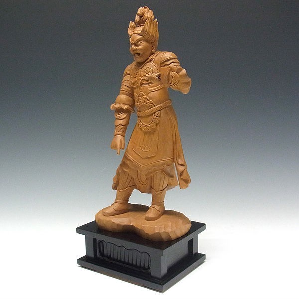 木曽桧/檜(きそひのき) 十二神将 卯神 摩虎羅大将 まこら 全体高 木曽桧/檜(きそひのき) 十二神将 卯神 摩虎羅大将 まこら 全体高