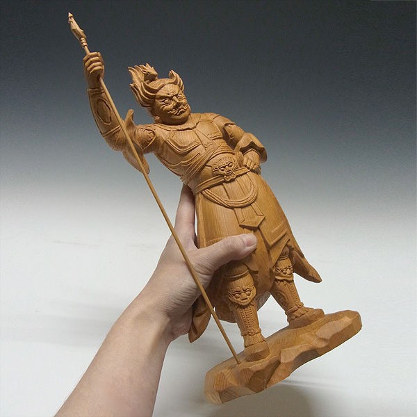 木曽桧/檜(きそひのき) 十二神将 未神 安に羅大将 あにら 37（持物含む