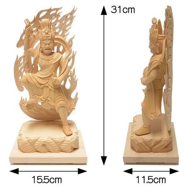 桧　蔵王権現　20ｃｍ #064 楽天市場】木彫り仏像 【蔵王権現像】桧木 上彫 立8.0寸 総高