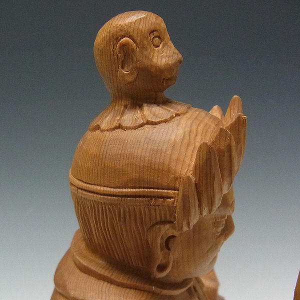 毘沙門天 木曽桧 木彫り 仏像 日本仏師作品 毘沙門天 16cm 木曽桧 木彫り 仏像 日本仏師作品 : 仏像と縁起物