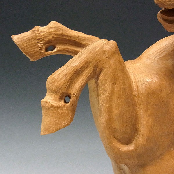 柘植/黄楊(ツゲ) 木彫りの馬 高さ30cm （販売・木彫り）EUNT-4 : 【龍