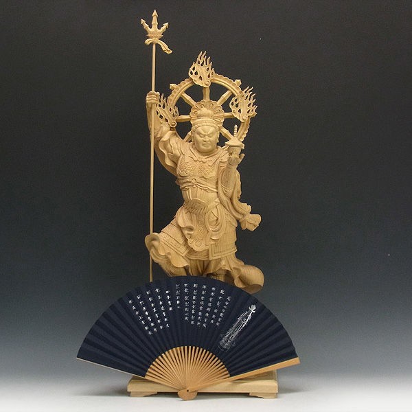 榧(カヤ) 白木 毘沙門天 高さ:65cm （販売・木彫り） : 【龍祥】仏像