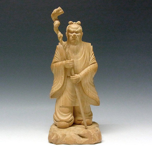 楠/樟(クス) 猿田彦大神(さるたひこのおおかみ) 高さ：33cm 【国内