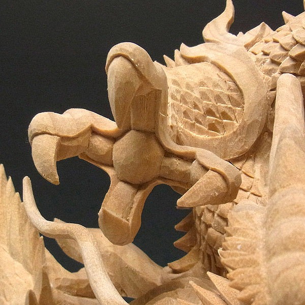 楽天市場】【総高11cm】龍 木彫り 置物 仕様：無垢 / 素材：楠