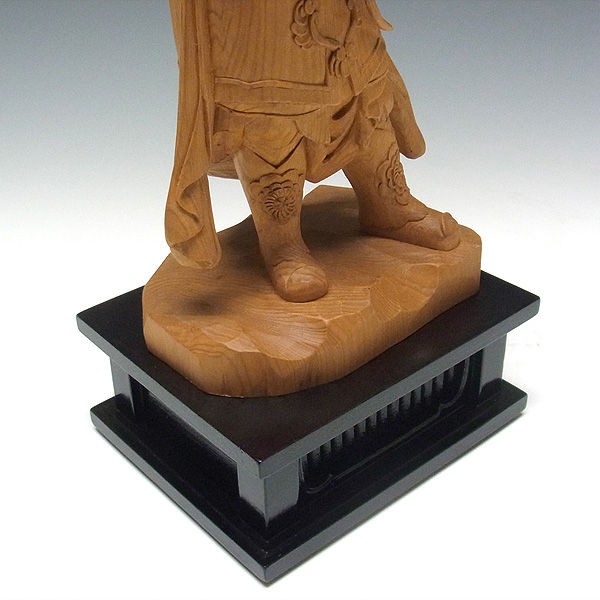 毘沙門天 木曽桧 木彫り 仏像 日本仏師作品 毘沙門天 16cm 木曽桧 木彫り 仏像 日本仏師作品 : 仏像と縁起物