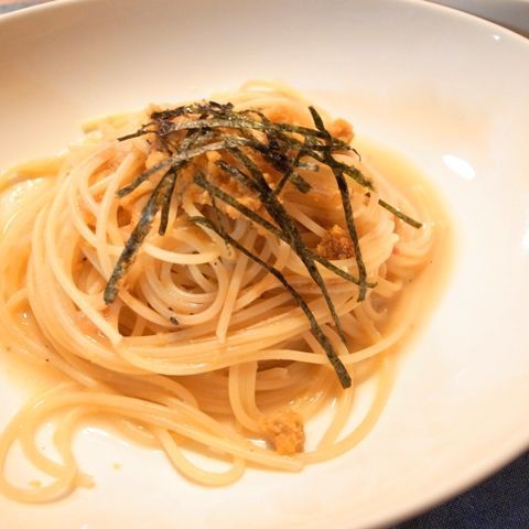 蒸しうにスパゲティ もうすぐ帰省 のんびり長屋