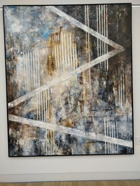 油絵（抽象画）幾何学模様 油絵（抽象画）幾何学模様