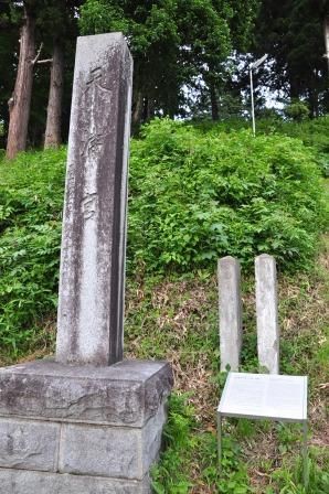 盛岡天満宮の石馬（狛犬）・句碑など （盛岡市新庄町） : くぐる鳥居は