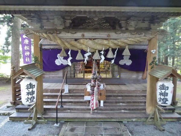 唐松神社 （大仙市） : くぐる鳥居は鬼ばかり