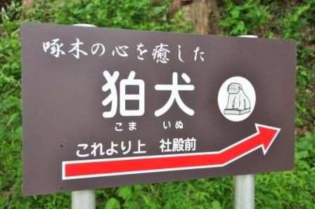 盛岡天満宮の石馬（狛犬）・句碑など （盛岡市新庄町） : くぐる鳥居は