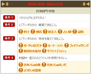 邪神の宮殿のお題更新 覇道の双璧 18年6月10日 6月24日 今回から四獄が占い師縛りではなくなってます さっちゃんねる Dqx