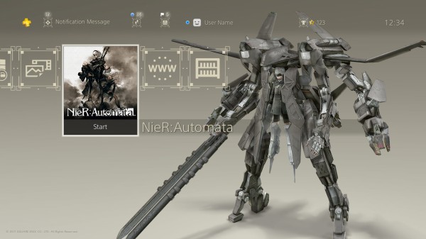 Ps4 Nier Automata 無料ps4テーマが配信開始 Bgm付 ヨコオd アーマードコアにソウルとかブラッドつけたら売れないかな 速報 保管庫 Alt