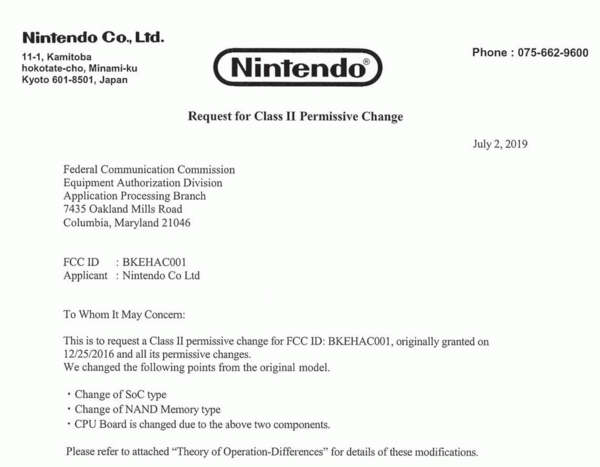Nsw 任天堂 Nintendo Switchのhac001 重い方 のsocとnand 基板の変更を米fccに申請 マイチェンか 速報 保管庫 Alt
