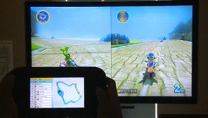 Wiiu マリオカート8 ゲームパッドはクラクションボタンの他マップ表示なども可能 画面分割対戦時もゲームパッドのみ 速報 保管庫 Alt