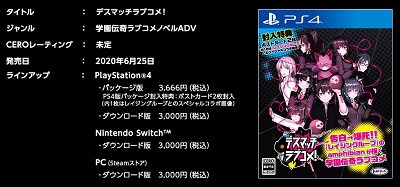 Ps4 Nsw Pc ケムコ レイジングループの姉妹作 デスマッチラブコメ を6 25発売と発表 パッケージはps4版のみ 速報 保管庫 Alt
