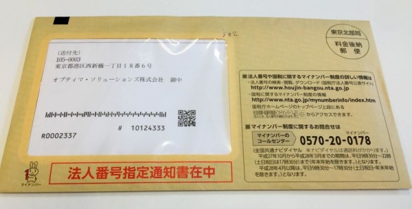 オプティマ・ソリューションズ株式会社の法人番号は「5013301030718