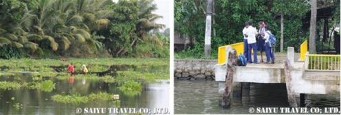 南インドの田園風景をゆくハウスボート ～ケララ州の水郷地帯の旅