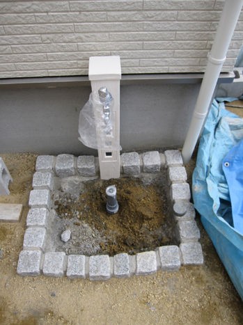 立水栓の工事中 エクステリアプランナーのブログ 写真集 Sakoyamaexterior