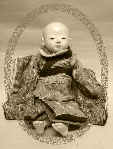 日本未入荷 □即決□ 明治末～大正 竹内益次郎 男の子 からく 市松人形