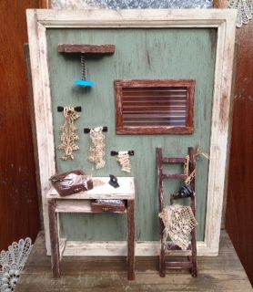 羊毛フェルト インコちゃんの小さなおうち ドールハウス風 羊毛フェルト インコちゃんの小さなおうち ドールハウス風