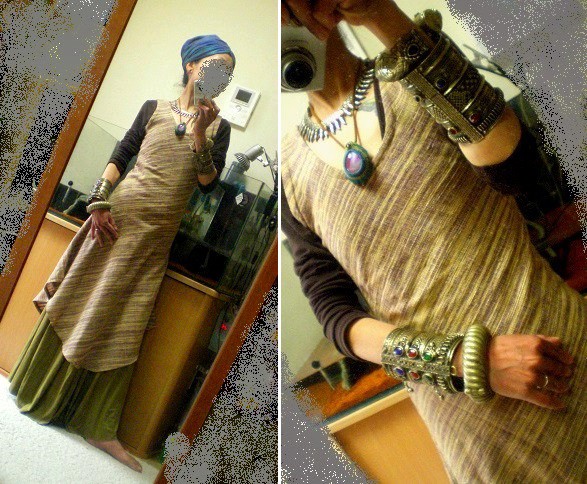 アフガニスタン　メタルバングルカフ　腕輪 アフガニスタン メタルバングルカフ 腕輪