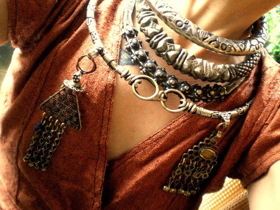 インド　バンジャラ族　ヴィンテージ　　ネックレス　少数民族　トライバルアート Bengal vintage jewelry tribal neckcuff☆ : さそり座AB型主婦