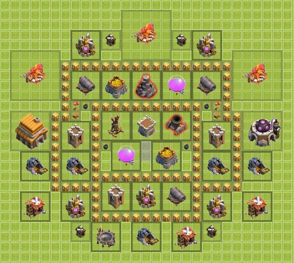 Th5 タウンホールレベル5 配置 資源 クラッシュオブクラン Clash Of Clans 配置