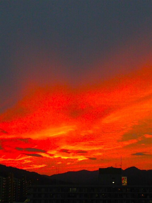 綺麗な夕日でした Sawanobori World Blog Sawanoblog
