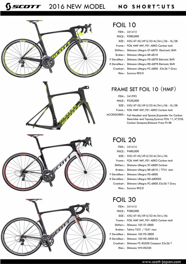 正式ラインナップ発表!SCOTT 2016年モデルフルラインナップ 正式ラインナップ発表!SCOTT 2016年モデルフルラインナップ