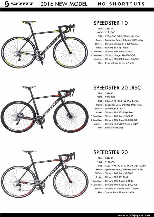 正式ラインナップ発表！SCOTT 2016年モデルフルラインナップ